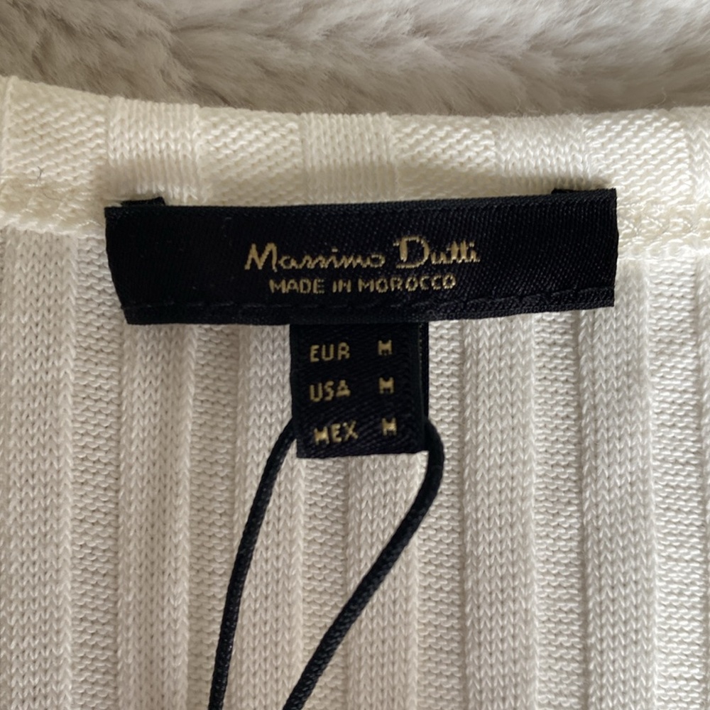 NWT Massimo Dutti off-white dress - Picture 6 of 8